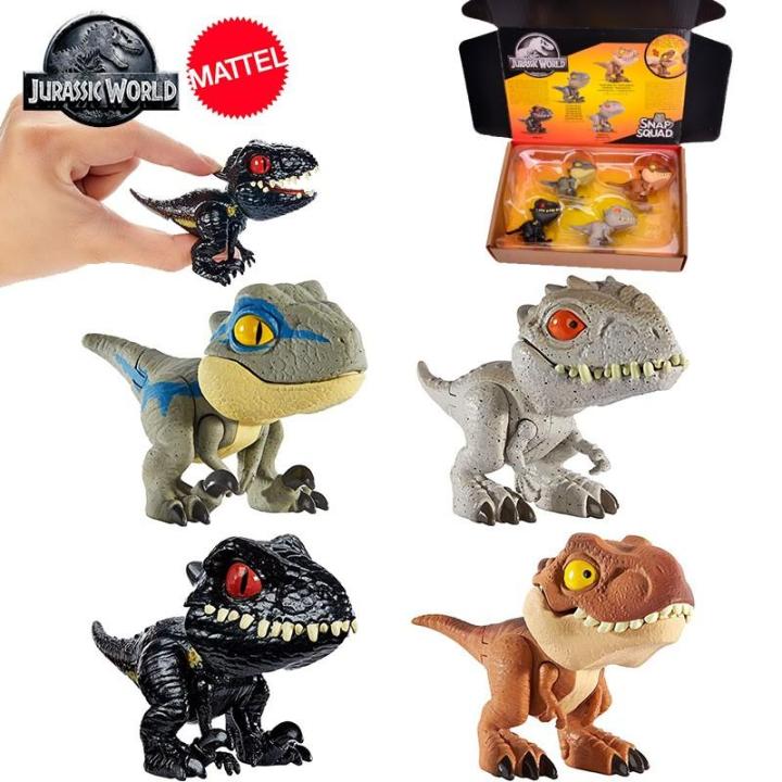 Jurassic World Snap Squad Mini Dinos Pack T Rex Velociraptor Blue