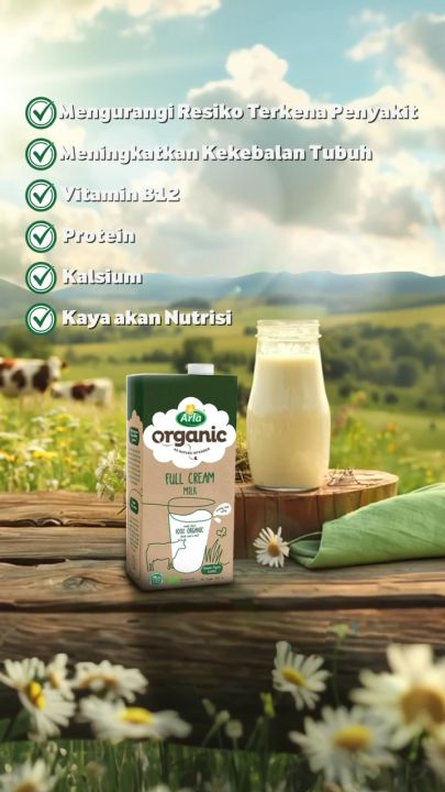 Arla Full Cream Milk UHT Organic 1 Liter Exp 27 Feb 2025 Lazada