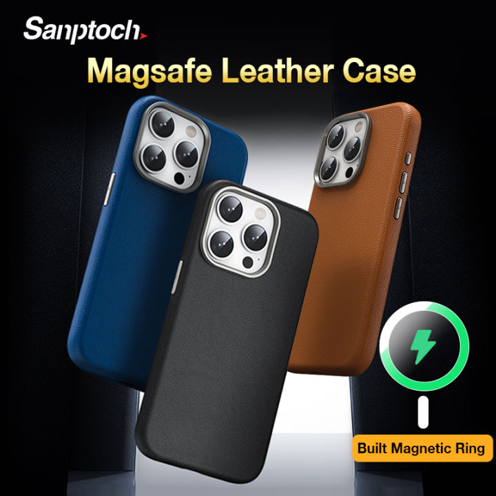 Sanptoch Luxury Leather Magsafe Phone Case For Iphone Pro Max