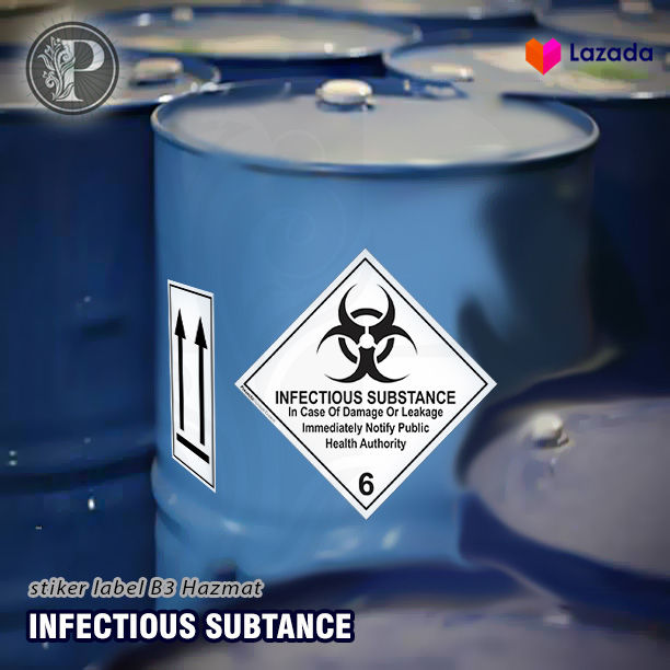 Stiker Simbol Label K Limbah B Hazmat Infectious Substance Lazada