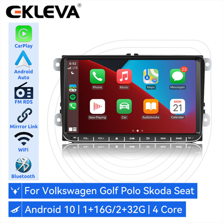 Ekleva Inch Car Radio Din Android Auto Multimedia Player Carplay