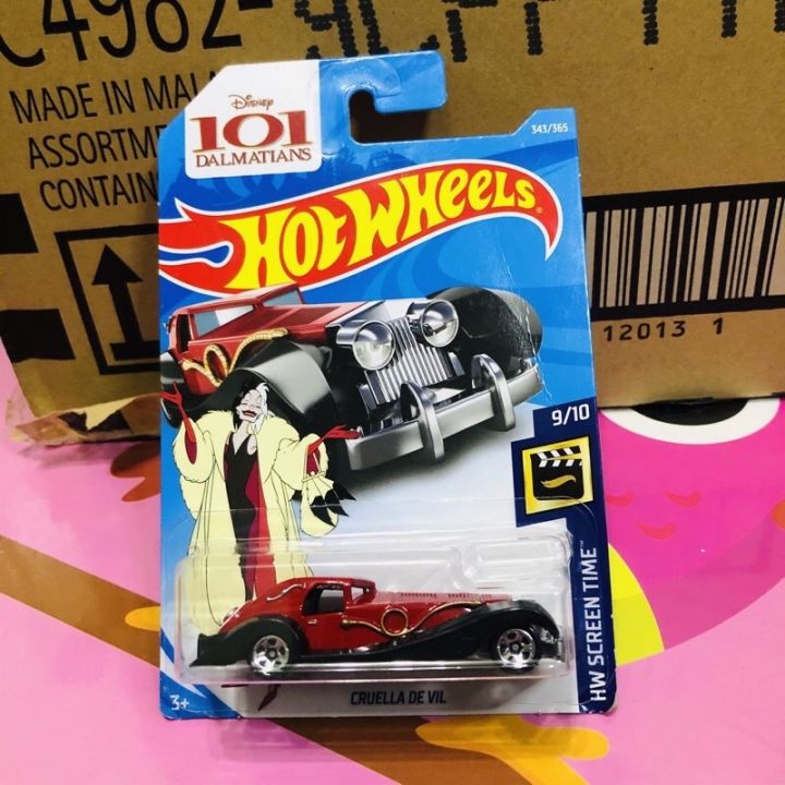 Hot Wheels Cruella De Vil Hw Screen Time Dalmations Lazada