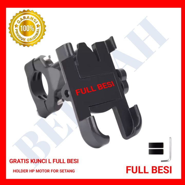 Holder Hp Motor For Setang Full Besi Lazada Indonesia