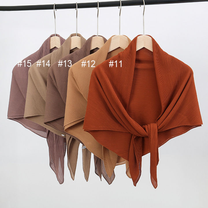 Jifang Plain Pleated Crinkle Wrinkle Heavy Bubble Chiffon Rhombus