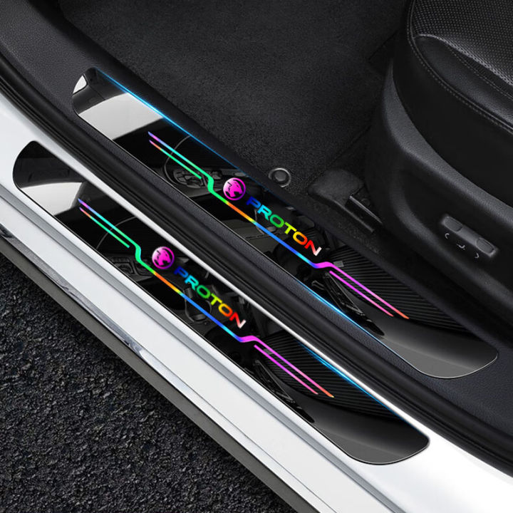 Color Change Pieces Set Car Door Sill Strip Sticker Decal Laser