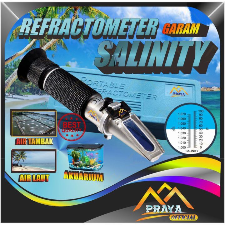 Original Salinity Refractometer Refraktometer Alat Ukur Kadar Garam