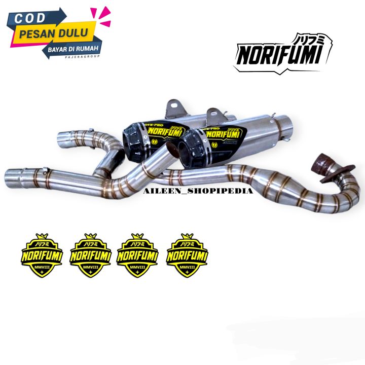 Knalpot Norifumi Gtx Doubel Muffler Bore Up Kompetisi Klx Crf