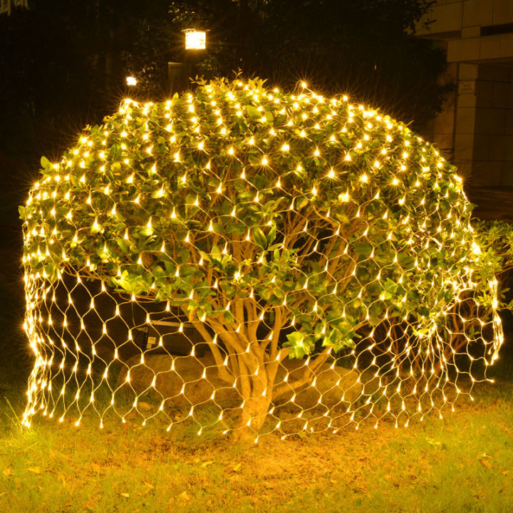 Solar Net Lights 200 LED 9 8Ft X 6 6Ft Bush Net Lights Outdoor Mesh