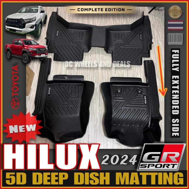 Toyota Hilux Gr Sport D Deep Dish Matting Fully Extended Side