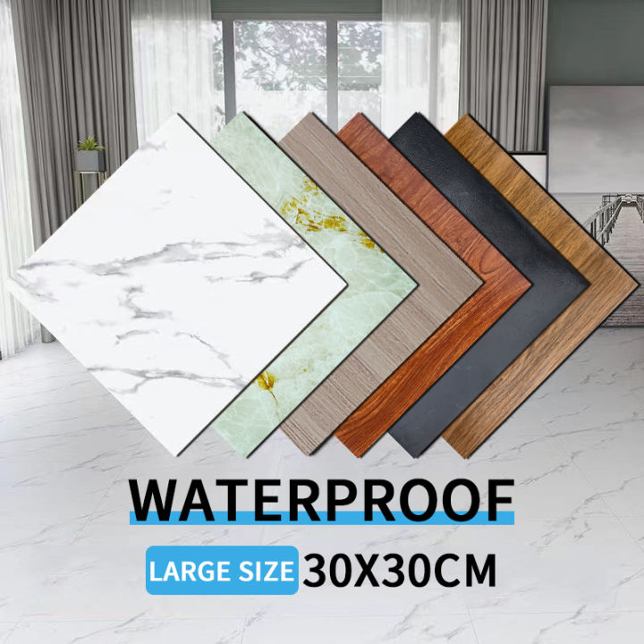 Floor Tiles Sticker Waterproof Marble Vinyl Tiles Floor Stickers Self