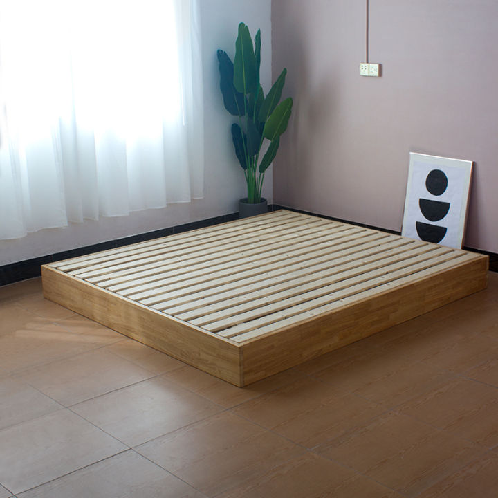 Floor Bed Japanese Tatami Bed Frame Solid Wood Simple Floor Short Bed