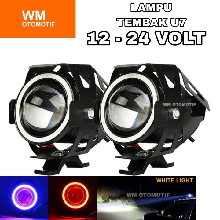 Lampu Tembak LED U7 Mini Besar 12 24 Volt Truk Canter Fuso Bus