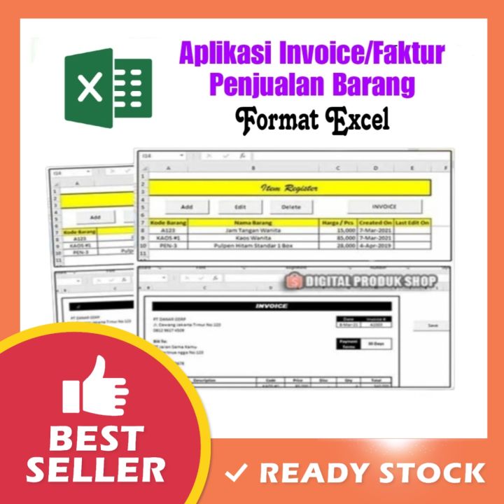 Aplikasi Invoice Faktur Penjualan Otomatis Excel Lazada Indonesia