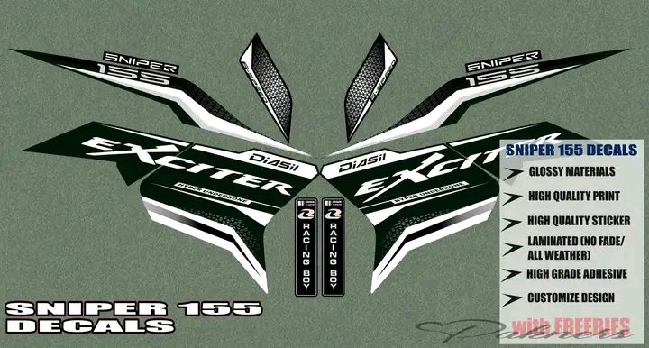 Sniper Yamaha Y Zr Exciter Decals Glossy Material Sticker