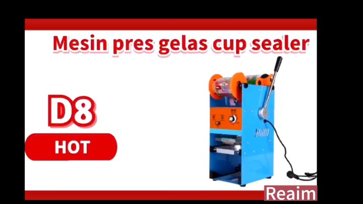 REAIM Cup Sealer Mesin Press 8 26 Oz Original Mesin Gelas Plastik