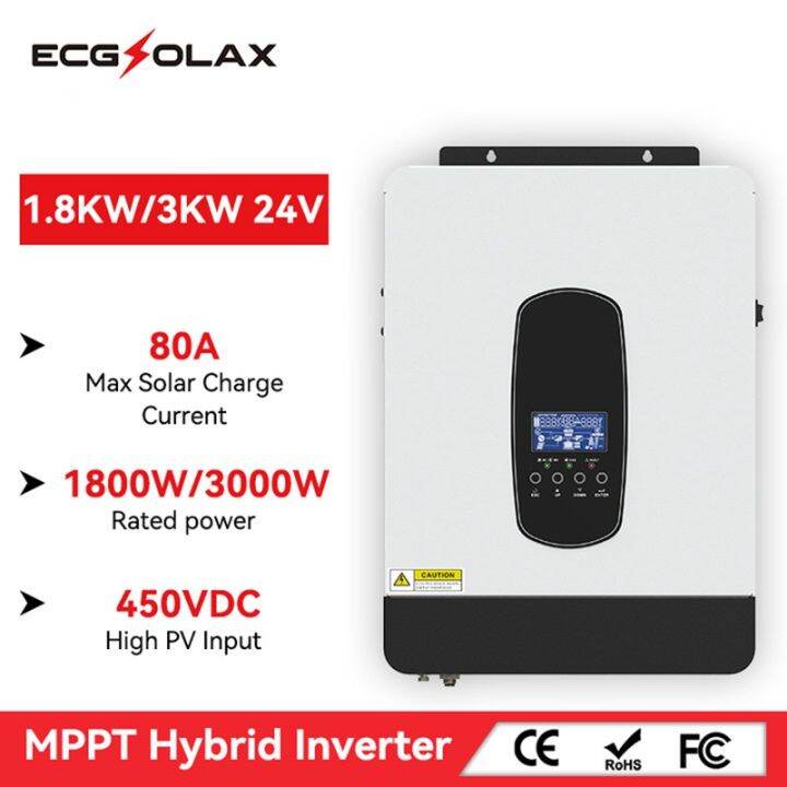 Ecgsolax Kw Kw Hybrid Solar Inverter V V V With Max A Mppt