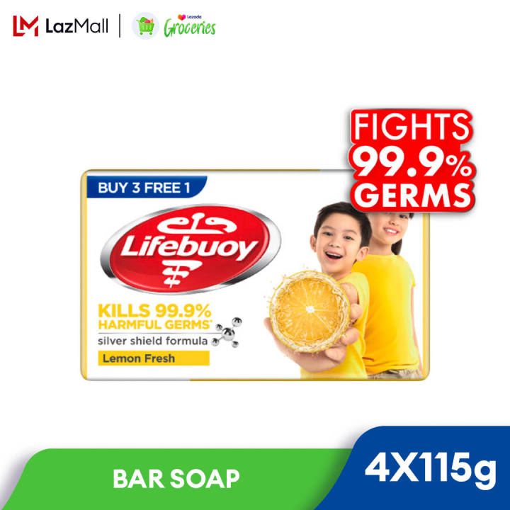 LIFEBUOY BAR SOAP LEMON FRESH 3 1 4X115G Lazada