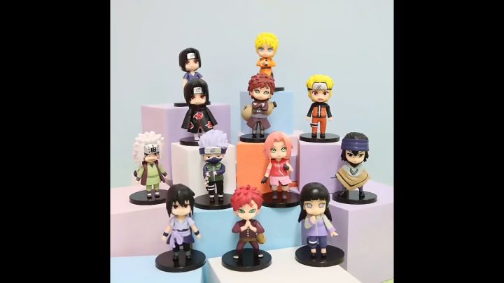 Pajangan Action Figure Chibi Naruto Sasuke Uchiha Kakashi Hinata Gaara