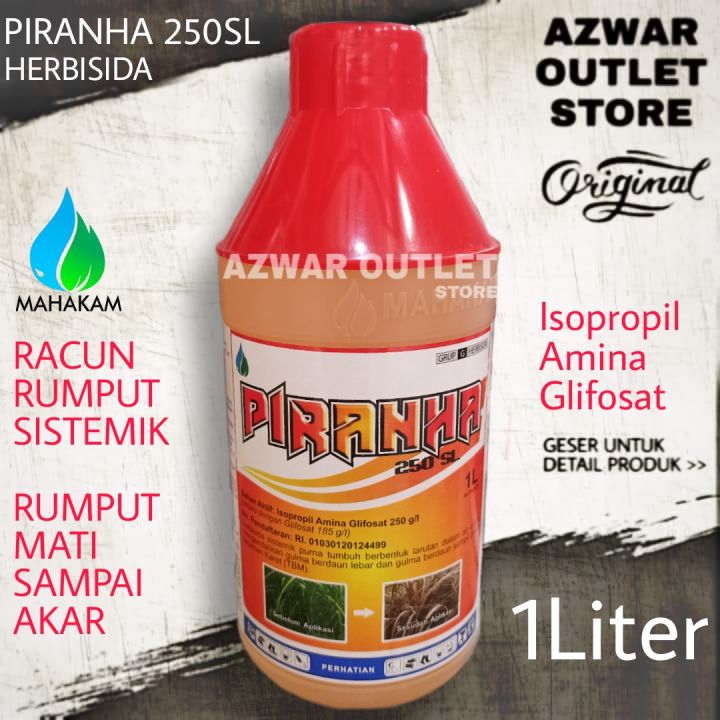 Piranha Sl Liter Herbisida Sistemik Glifosat Racun Rumput