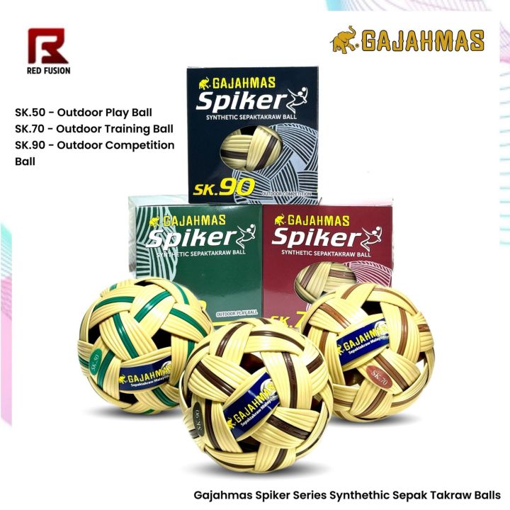 Gajahmas Spiker Series Synthetic Sepak Takraw Balls Lazada Ph