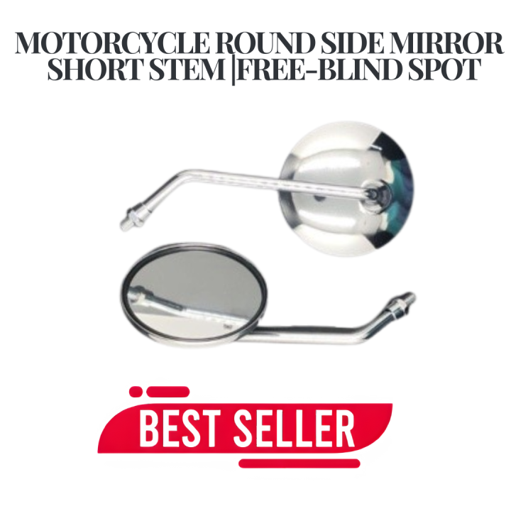 MOTORCYCLE ROUND SIDE MIRROR FOR YAMAHA NMAX 2021 SHORT STEM FREE