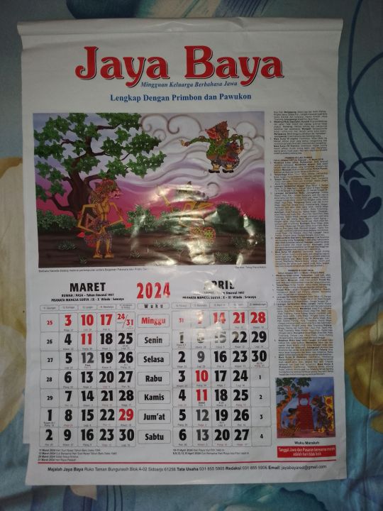 Kalender Primbon Jawa Jayabaya Jaya Baya Sabdo Palon Panjebar