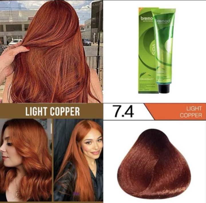 Bremod Color Hair Dye Light Copper Oxidizing Oxidation Ml