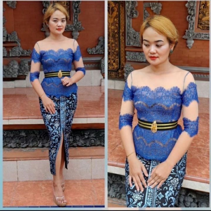 Paket Lengkap Kebaya Rangrang Bali Include Dalaman Lazada Indonesia