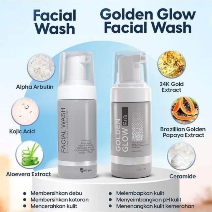 Ms Glow Facial Wash Golden Glow Facial Wash Brightening Ms Glow