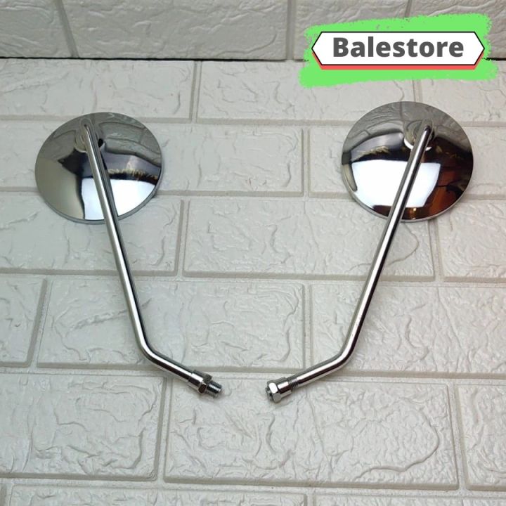 Spion Bulat Retro Warna Chrome Yamaha Fazzio Model Klasik Retro