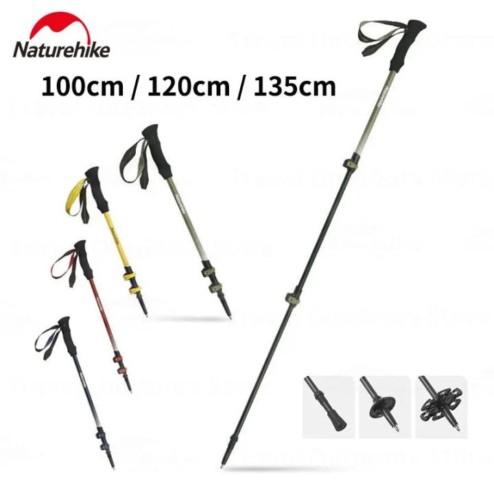 Naturehike 3 phần sợi carbon bên ngoài khóa kính thiên văn leo núi cực