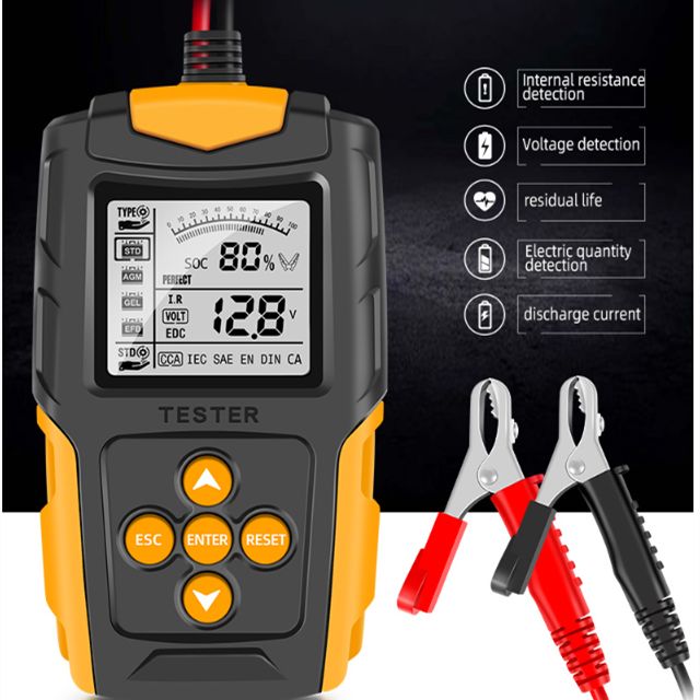 V V Battery Tester For Wet Gel Sla Flooded Efb Lead Acid Agm