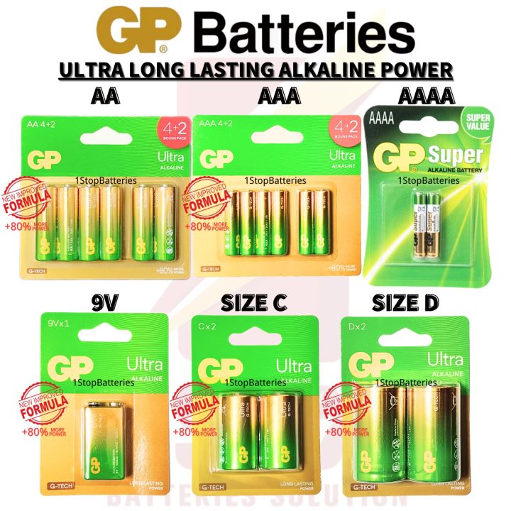 Wholesale Price Gp Ultra Alkaline Battery Aa Aaa Aaaa E V