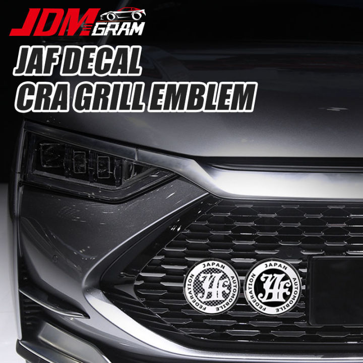 JDMGRAM Universal Car Emblem Badge JAF Logo Sticker 9cm Japan