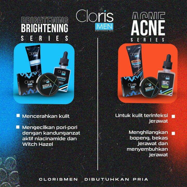 Clorismen Brightening Acne Series Sabun Soap Sc Serum Acno Gel