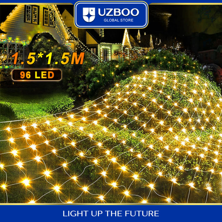 UZBOO 220V String Lights Outdoor Christmas Net Lights LED Mesh String