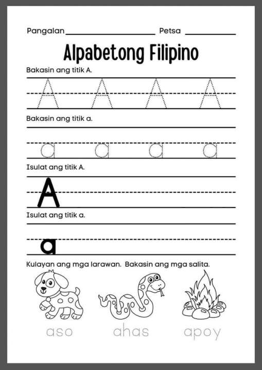 Alpabetong Filipino Pages Free Bookbind Lazada Ph