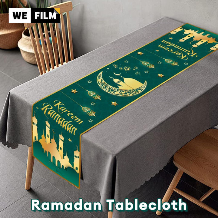 Eid Mubarak Table Runner Ramadan Decorations For Home Tablecloth