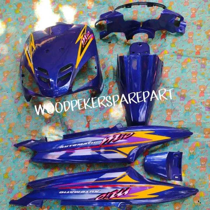 COVER FULL BODY HALUS MIO SPORTY BIRU PLUS STRIPING SET BODY HALUS