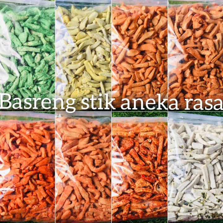 Basreng Stik Aneka Rasa Ready Varian Rasa Keju Balado Sapi Panggang