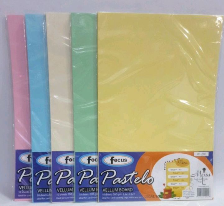 Pastelo Vellum Board Gsm Sheets Lazada Ph