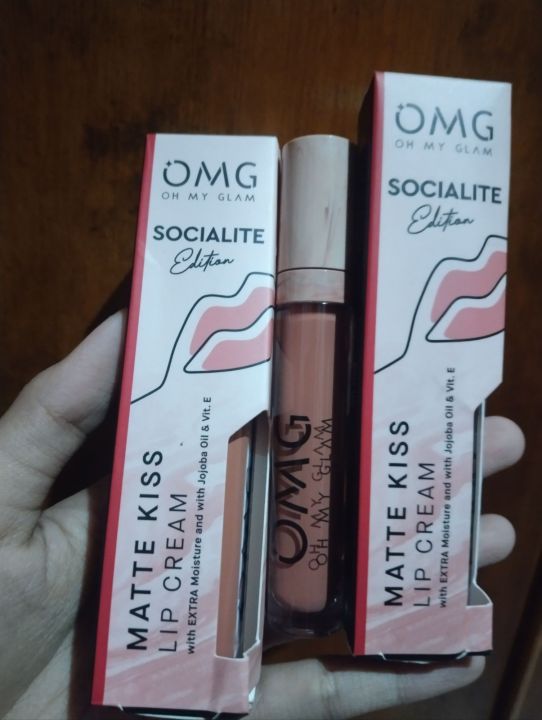 Omg Oh My Glam Matte Kiss Lip Cream Socialite Edition Lazada Indonesia