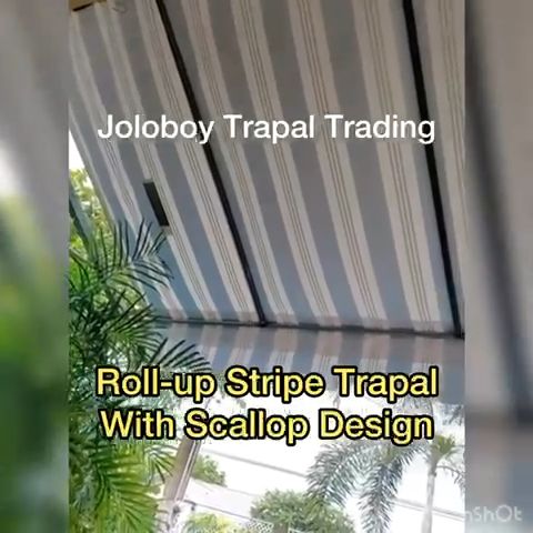 X Feet Roll Up Stripes Awning Trapal Lona Tolda Tarpaulin Tarp