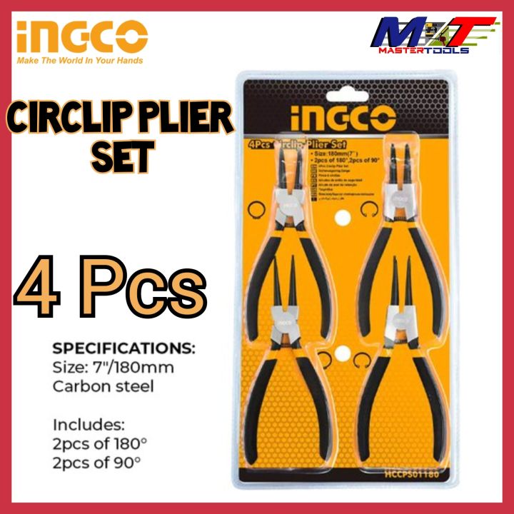 Ingco HCCPS01180 4pcs Circlip Plier Set Lazada PH