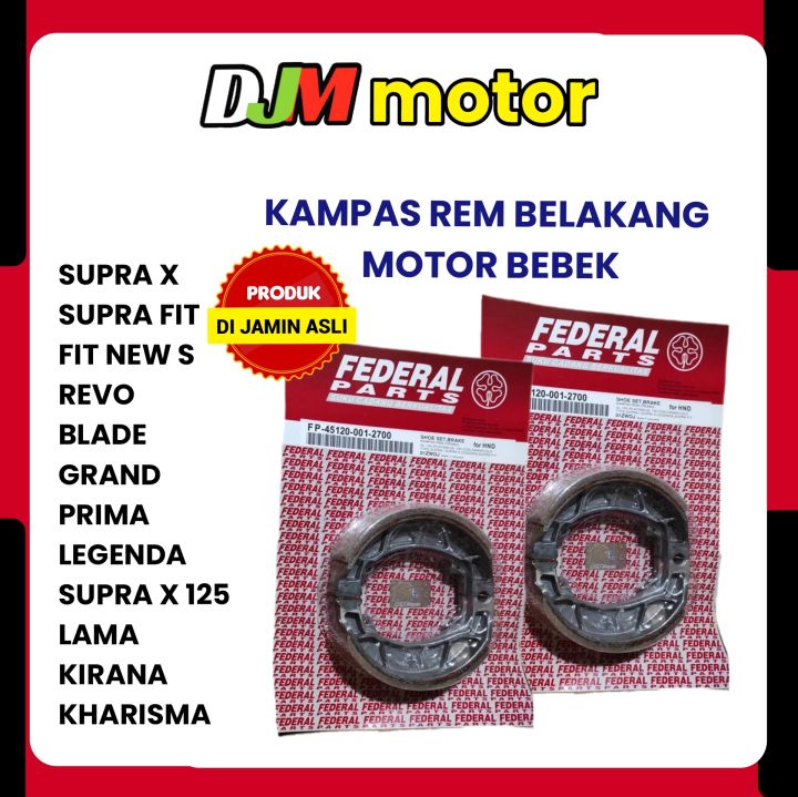 Kampas Rem Belakang Motor Bebek Merek Federal Original Lazada