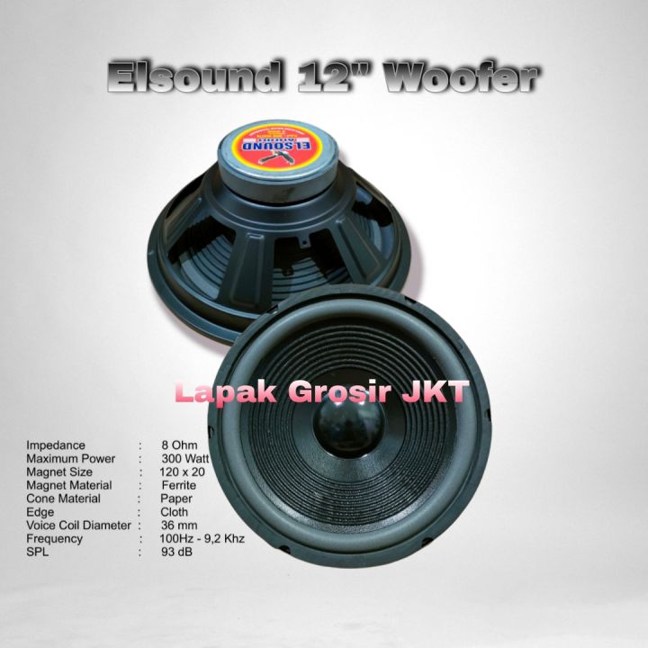 Speaker Elsound 12 Inch Woofer Original Lazada Indonesia