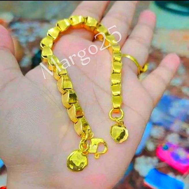 Gelang Padi 5 Suku Lapis Mas MURNI 24k Sepuhan PERHIASAN DAN AKSESORIS