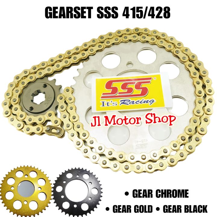 Gear Set Gir Set GearSet Girset Sss 428 415 Tipis Vixion Jupiter Mxking