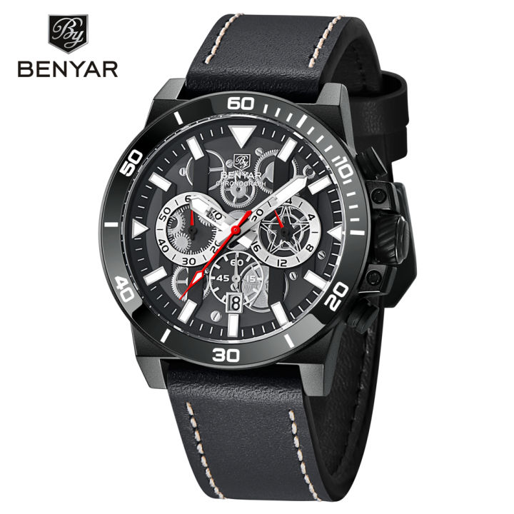 Benyar New Sports Quartz Watch Men Stainless Steel M Waterproof