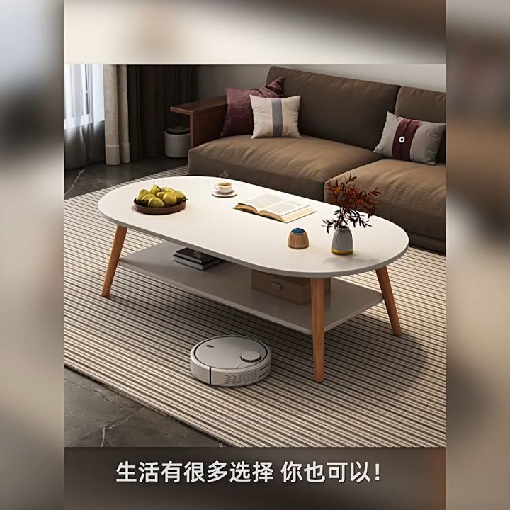 Waroom Double Layer Coffee Table Sofa Side Table Modern Living Room